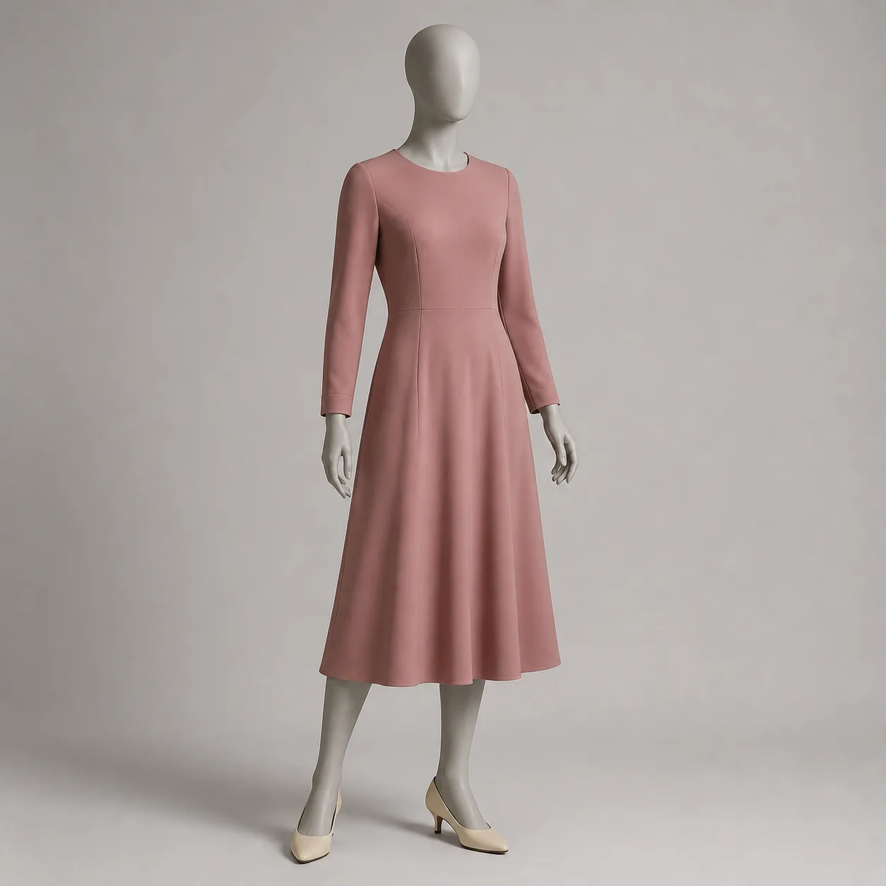 Dusty Rose Midi Dress