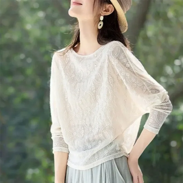 Ivory Lace Dolman Top